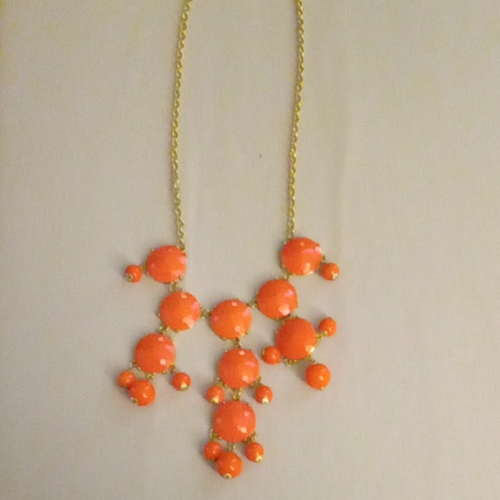 Orange Statement Necklace - image 1